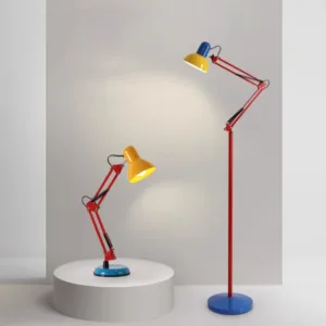 Memphis Color Floor Lamps Foldable Long Arm Vertical Lamp Creative Designer Study Room Living Room Children's Room Floor Lights