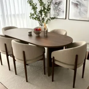 MORE DESIGN Modern Simple Nordic 4 6 Seater Household Kitchen Home Furniture Restaurant Wood Dining Table