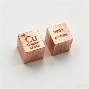 Metallic Copper Cube 10mm 8.9g Cu (99.95%) Periodic Table-Shaped Cube for Educational And Collectible Purposes