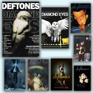 Rock Band D-Deftones Poster Premium Crease Waterproof Aesthetic Wall Art Designed For Living Room Bedroom Home Decoration