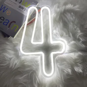 LED Neon Numbers 0-9 Neon Light Sign Personalized Letter Number Wall Art Baby Birthday Anniversary Gift Home Party Decor