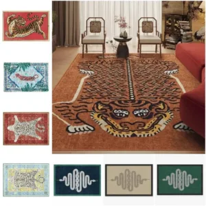Living Room Decor Carpet Moroccan Style Carpets Rug for Bedroom Bedside Soft Floor Mat Kitchen Entrance Doormat Washable Rugs