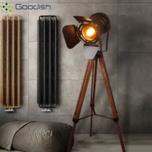 Simplicity Wabi-sabi Tripod Camera Shaped Stand Creative Lustre Lights LED Floor Lamps for Bedroom Home Decoration Chandelier