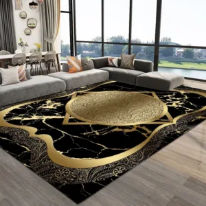 Europe Style Carpet for Living Room Abstract Sofa Table Side Area Rug Luxury Geometric Bedroom Decoration Rug Non Slip Floor Mat