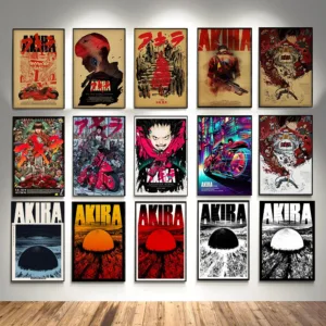 A-Akira Pop HD High Quality Retro Poster Japan Anime Print Room Bar Cafe Wall Art Game Bedroom Decor Gifts Mural Canvas Painting