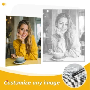 Custom Portraits and Animals One Color Dot Painting Color Dotting Punktmalerei Stippelen Een Kleur Dotting Dot Art Best Gifts