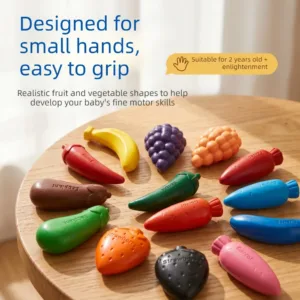 12-color Fruit-shaped Crayons Non-dirty Hands Can Be Washed Children's Brushes Educational Stationery Colores Para Pintar Niños