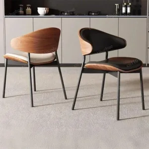 Luxury Modern Nordic Leather Dining Chair, Suitable for Living Rooms, Home Offices, and Kitchens