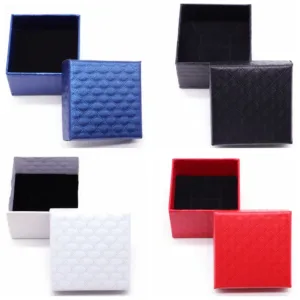4 Colors Fashion Jewelry Box For Ring Earrings Pendant 5x5x3cm Display Packaging Gift Lots Wholesale