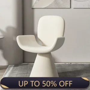 Solid Wood Swivel Chairs Portable Dining Chair Bedroom Makeup Bench Living Rooms Armchair Backrest Nordic Kitchen Furniture