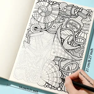 A Hand Drawn Coloring Book for Adults To Relieve Anxiety and Calm Down, A Copy Line Drawing Coloring Book 24 Pages Excluding Pen