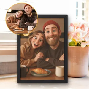 Customization Personalized Cartoon Style Canvas Printing Poster Portrait Photo Art Printing Home Decoration Gift Frameless