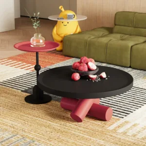 Italian Style Furniture Living Room Round Coffee Table Creative Home Decor Minimalist Metal Center Table Designer Tea Table