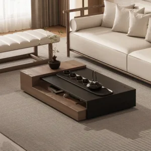 Trendy Side Table European Aesthetic Modern Coffee Table Vintage Luxury Display Mesa De Centro Living Room Furniture