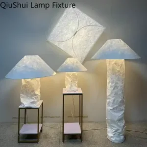 Nordic Wabi Sabi Dupont Paper Led Floor Lamp For Bedroom Study Living Room Sofa Corner Bedside Table Home Decor Standing