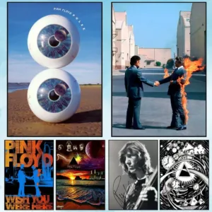 Rock P-Pink F-Floyd Art Painting Calligraphy Canvas Poster Wall Art interior Hallway Home Decoration Holiday Gifts