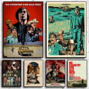 Vintage Movie Posters Aesthetics No Country for Old Men Canvas Painting Retro Wall Art Decoration Kitchen Kawaii Room Decor G