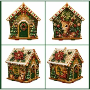 Diy Pearl Diamond Painting Christmas Kit Santa Snowman Hand Art Craft Relieve Boredom Home Decor Ornament Gift Accessory Supply