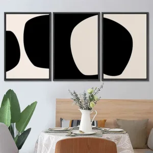 Modern Abstract Wall Art Mid Century Geometric Black Arches HD Canvas Print Poster Home Living Room Bedroom Decoration