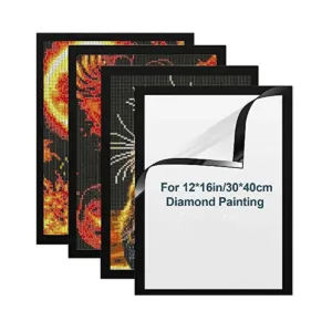 Diamond Painting Frames, For 11x15in/28x38cm Diamond Painting Canvas, Magnetic Diamond Art Frame Self-Adhesive