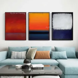 100% Handmade Copy Mark Rothko Famous Paintings Modern Abstract Art Porch Decor Canvas Oil Painting Simple Large-size Mural