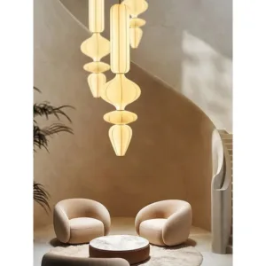 New Chinese style pendant light,high light in stairwell,Wabi Sabi style guesthouse window display,ambient lighting fixtures
