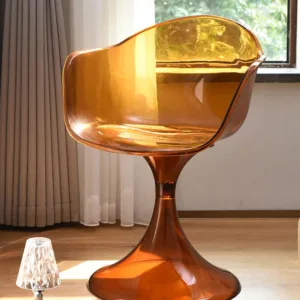 Acrylic Transparent Chair Living Room Furniture Backrest Dining Chairs Home Furniture Leisure Armchair Bedroom Makeup Stool
