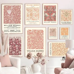 William Morris the Museum Art Exhibition Wall Art Canvas Painting Nordic Posters and Prints Wall Pictures for Living Room Decor
