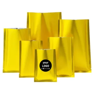 100 gold vacuum bags, matte aluminum storage bags, top opening packaging bags, fresh-keeping heat sealed bags,customizablelogos