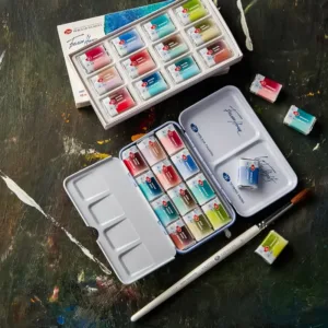 Russian White Night Solid Watercolor Pigment Layered Color 12 Colors/set Original Box Art Students Painting Portable Pigments