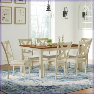 7-Piece Farmhouse Dining Table Set for 6, 60