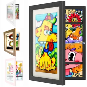 Children Drawing Frame A4 Wooden Poster Frame for Walls Children's Art Frame Changeable Kids Pictures Display Frames Home Decor