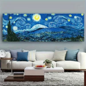 Vibrant "starry Sky" Abstract Canvas Prints Poster Van Gogh Modern Aesthetic Large Horizontal Art Prints Wall Art Home Decor