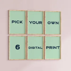 6pcs Custom Frameless Personalized Wall Art Custom Artwork, Suitable for Living Room, Bedroom, Restaurants, Room, Dining Room
