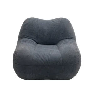 #Modern Eco-Friendly Fabric Bean Bag Compression Lazy Sofa Chair Curved Lounge Armchair No Assembly Required for Living Room