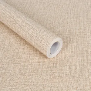 Vintage Linen Textured Self Adhesive Wallpaper for Living Room Bedroom Wall Decals Vinyl Waterproof Contact Paper Home Decor