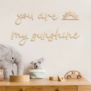 Wooden Wall Plaques With Sun Motif Wall Decor For Youngsters' Bedrooms Playrooms Inspirational Quote Home Room Wall Decoration