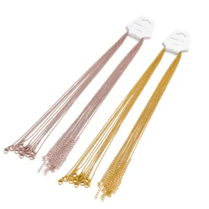 10pcs Stainless Steel 45+5cm Adjustable Chains Gold Color Link Chains for DIY Handmade Necklaces Findings Jewelry Making Bulk