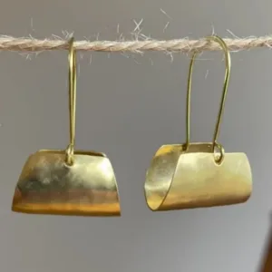 Vintage Gold Color Dangle Women's Earrings Metal Hand Carving Geometry Party Daily Wear