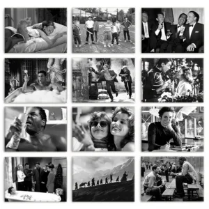 Black and White Classic Movie Scenes Poster Friday Fleabag Funny Photography Canvas Painting Wall Art for Bathroom Home Decor