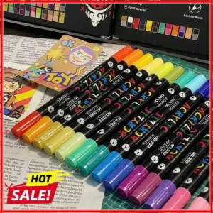 24/48/120Colors Acrylic Paint Pens Markers Brush Tip Paint Markers For Rock Painting Wood Canvas Stone,Christmas Gift DIY Crafts