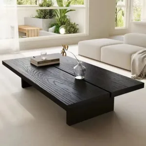 Wabi Sabi Minimalist Coffee Table Modern Trendy Rustic Rectangle Coffee Table Neutral Eclectic Mobilier Maison Home Furniture