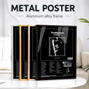 The Weeknd Trilogy Album Cover Framed Metal Print Customized Photo Retro Music Style Wall Art For Bedroom Vinyl Collector Gift