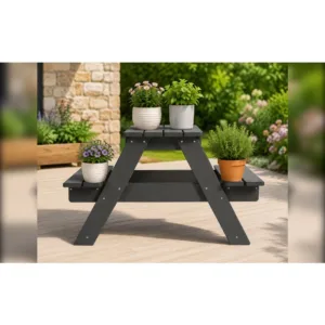 Kids Picnic Table HDPE Plastic Outdoor Indoor Play Table Lime Green