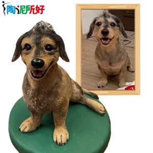 Custom Handmade Pet Bobblehead Figurines, Personalized Clay Dolls 3D Statue Sculpture from Your Photo, Cat and Dog Model Design