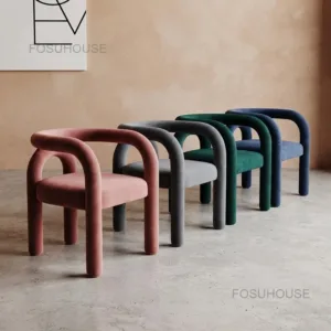 Modern Fabric Lounge Armchair Nordic Leisure Sofa for Living Room Bedroom Cozy Comfortable Cushion Seat Home Furniture Stylish