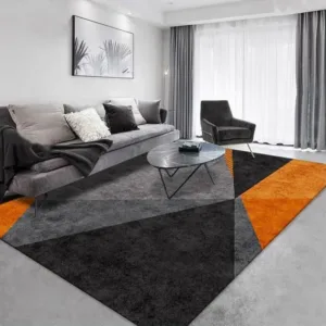 VIKAMA Light Luxury Crystal Pile Carpet Geometric Rugs Living Room Sofa Rugs Coffee Table Bedroom Full Bedside Floor Mats Home