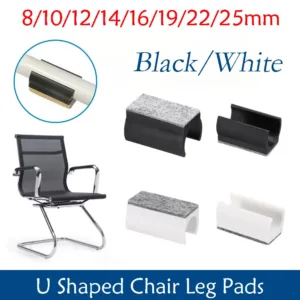 Felt Plastics Furniture Foot Pads Table Leg Covers Chair Pads Anti Slip U-Shaped Pipe Clamps Floor Protection Covers Pipe Caps
