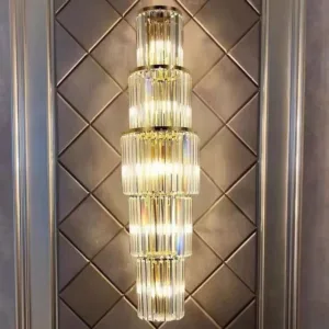 Nordic Style Crystal Wall Lamp for Living Room Staircase Corridor Bedroom Bedside Indoor Home Decoration Lighting