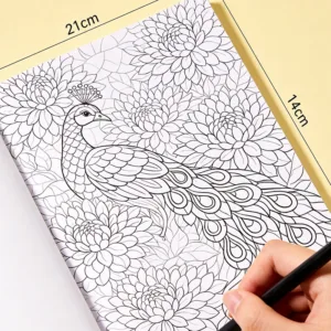 An Adult Meditation Healing Decompression Line Drawing Graffiti Book, Zen Mandala Coloring, Fine Line Drawing Coloring Book